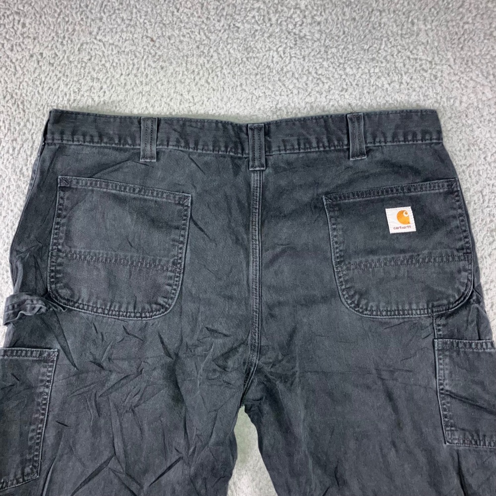 Carhartt Carpenter Pants‎ Men 40x30 Black Relaxed Canvas Work B324 BLK Fit 38x28